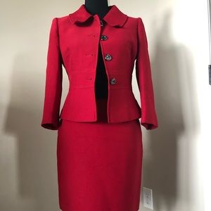 Red Tahari Skirt Suit